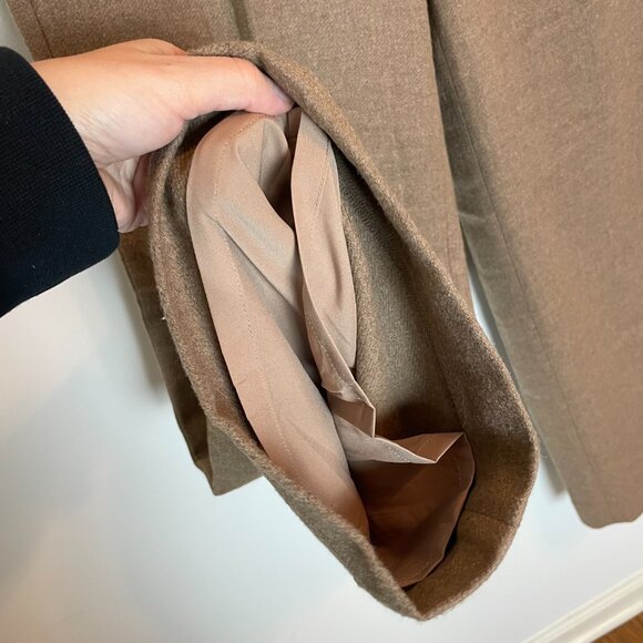 BANANA REPUBLIC Petite Wide Leg Slim Flare Wool Pleated Trouser Pants \\ 8P - Picture 8 of 12